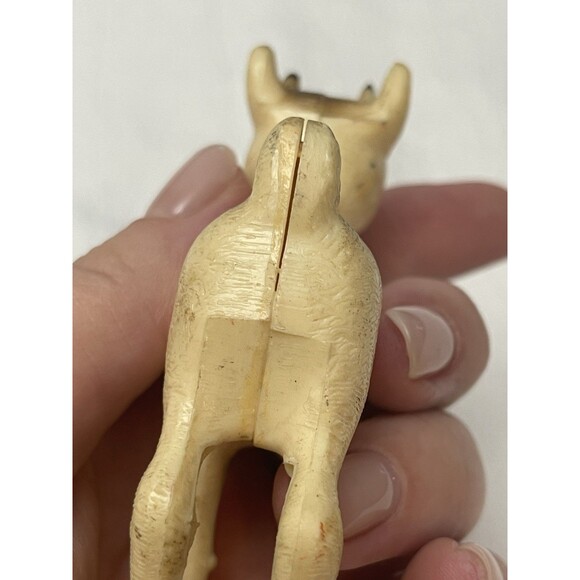 Vtg 1950s Rudolph Red Nosed Reindeer Hard Plastic Christmas Ornament - Picture 8 of 8